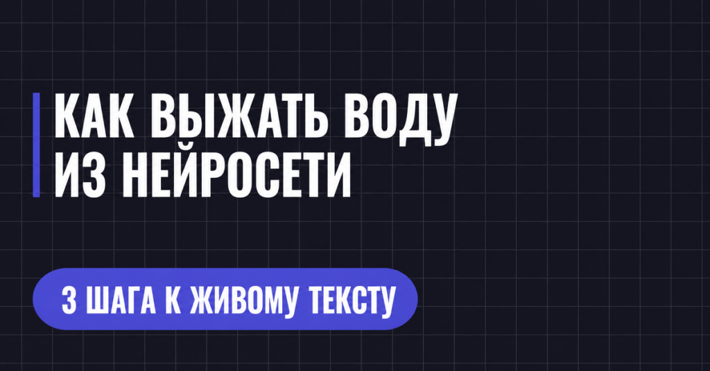 КАК ВЫЖАТЬ ВОДУ ИЗ НЕИРОСЕТИ