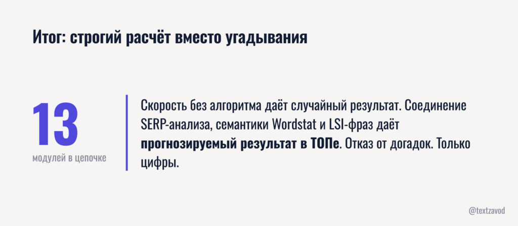 Итог: строгий расчёт вместо угадывания