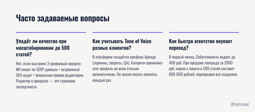 Часто задаваемые вопросы