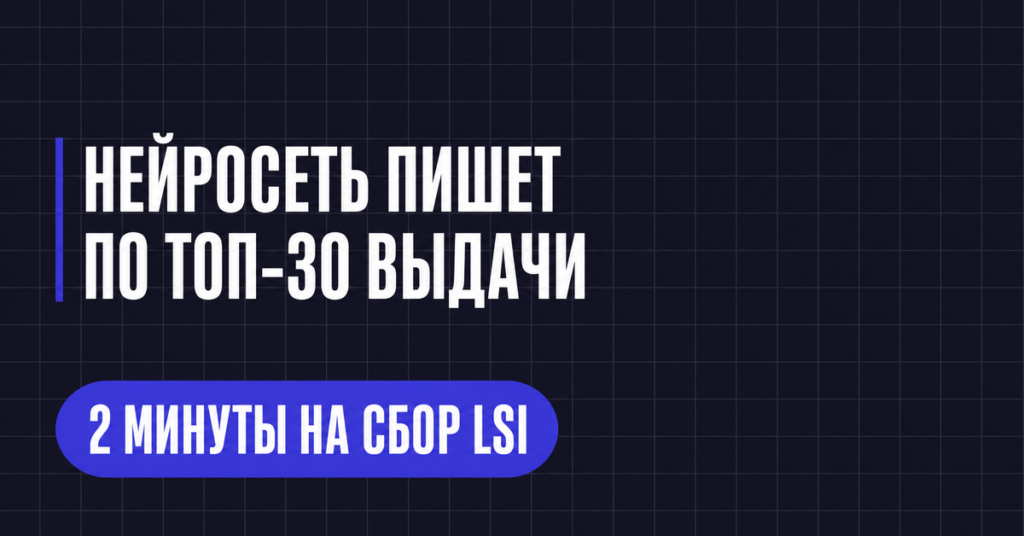 НЕЙРОСЕТЬ ПИШЕТ ПО ТОП-30 ВЫДАЧИ