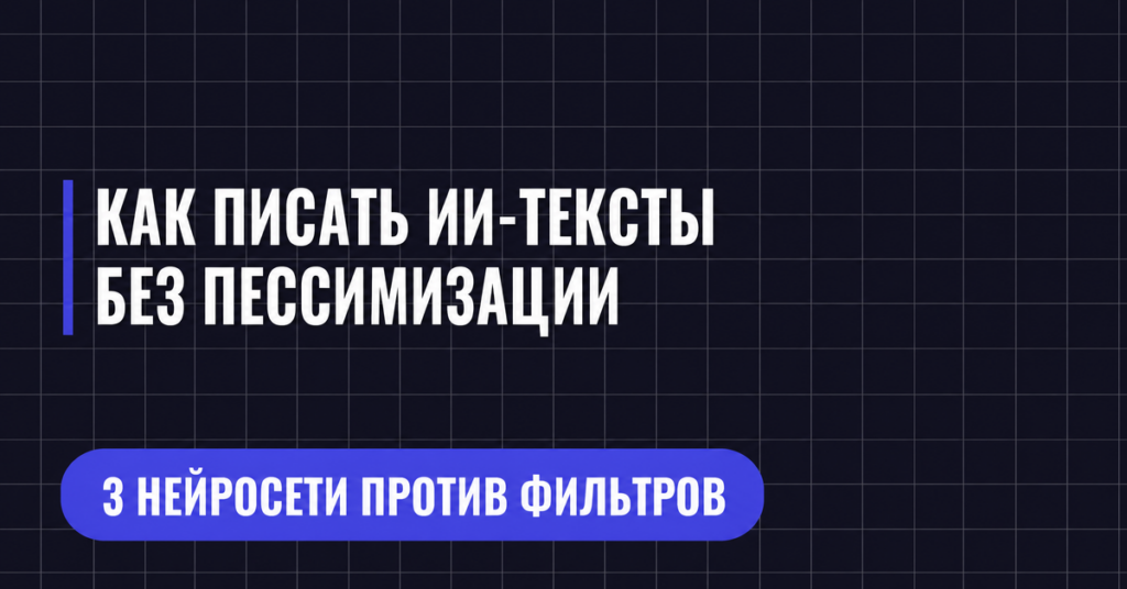 КАК ПИСАТЬ ИИ-ТЕКСТЫ
БЕЗ ПЕССИМИЗАЦИИ