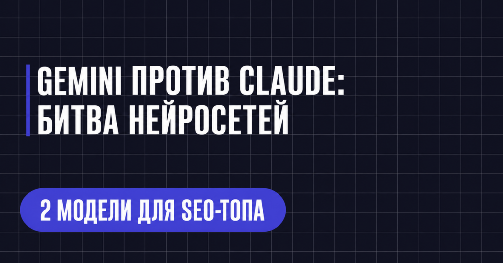 GEMINI ПРОТИВ CLAUDE:
БИТВА НЕЙРОСЕТЕЙ