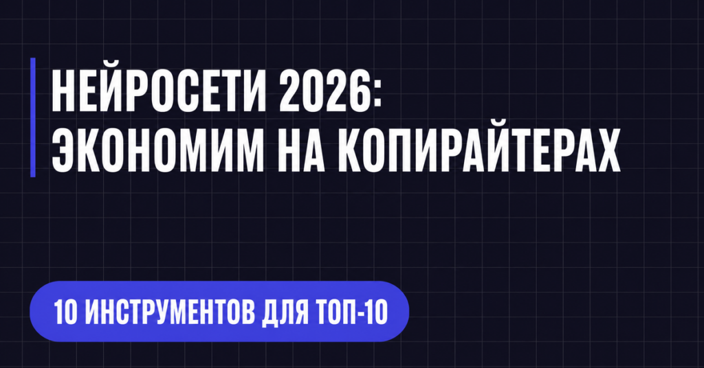 НЕЙРОСЕТИ 2026:
ЭКОНОМИМ НА КОПИРАЙТЕРАХ