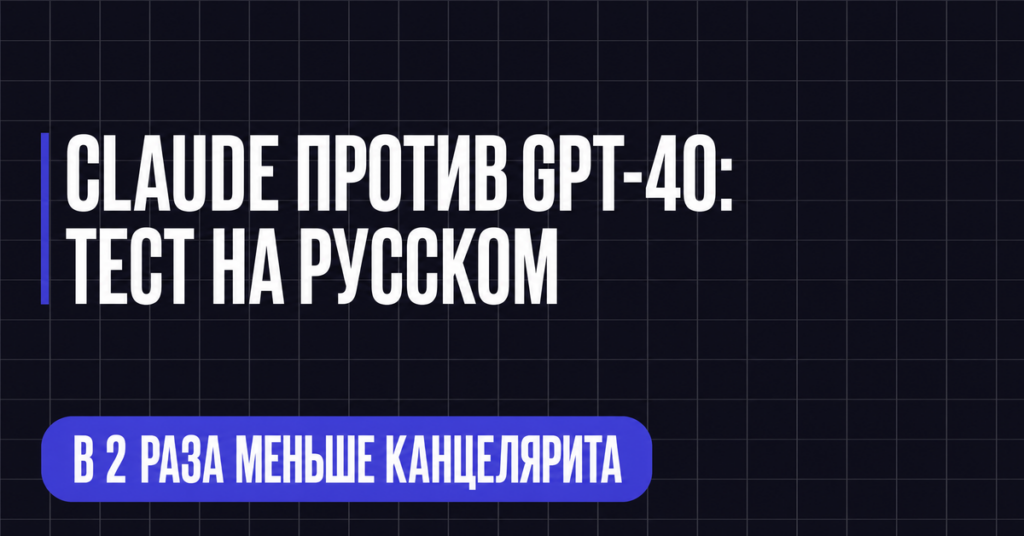 CLAUDE ПРОТИВ GPT-40:
ТЕСТ НА РУССКОМ