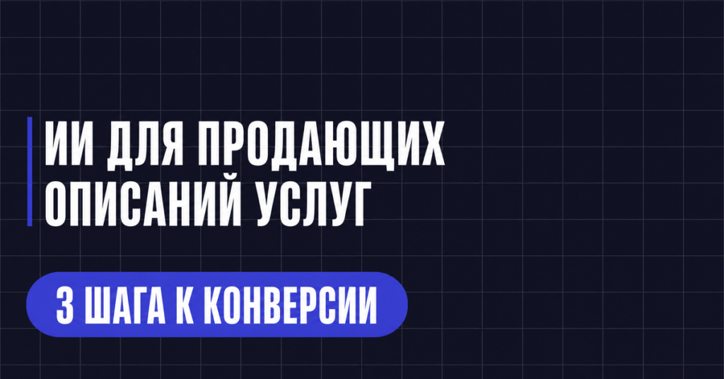 ИИ ДЛЯ ПРОДАЮЩИХ ОПИСАНИЙ УСЛУГ