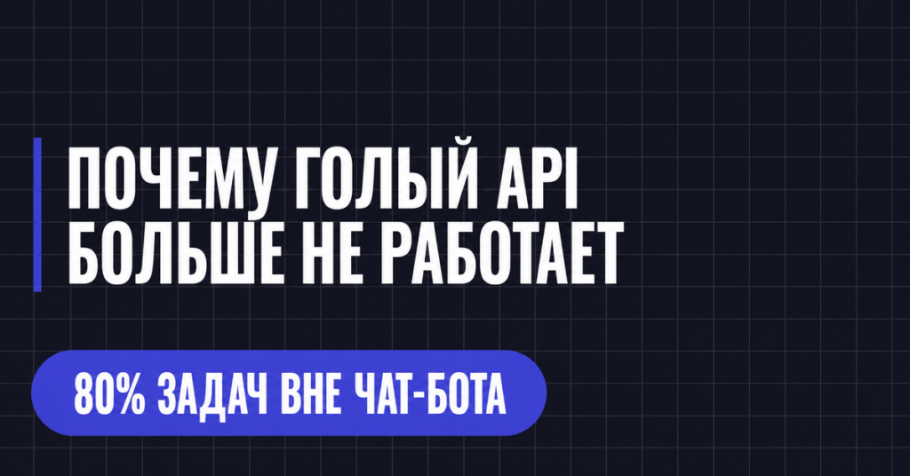 ПОЧЕМУ ГОЛЫЙ АРІ
БОЛЬШЕ НЕ РАБОТАЕТ