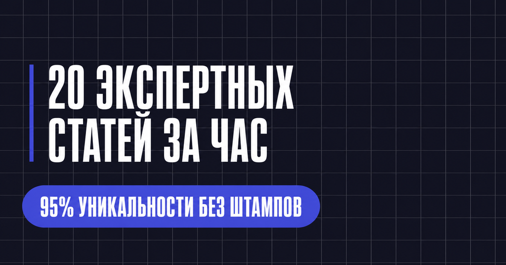20 ЭКСПЕРТНЫХ СТАТЕЙ ЗА ЧАС