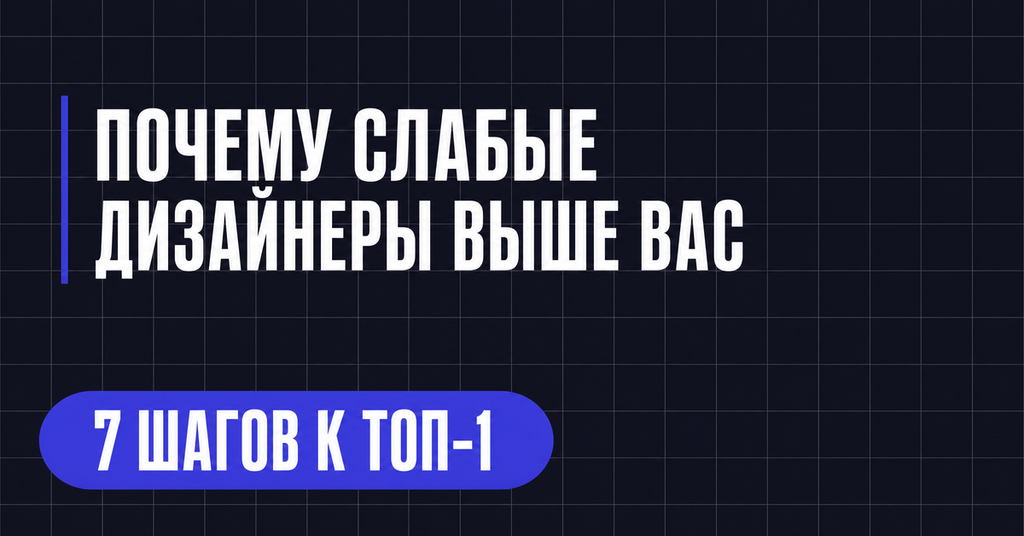 ПОЧЕМУ СЛАБЫЕ
ДИЗАЙНЕРЫ ВЫШЕ ВАС