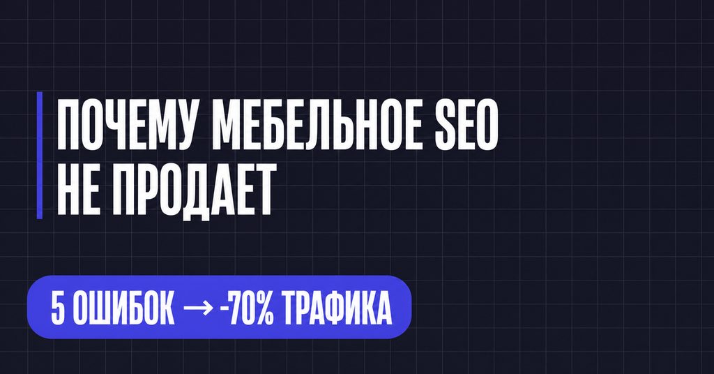 ПОЧЕМУ МЕБЕЛЬНОЕ SEO
НЕ ПРОДАЕТ